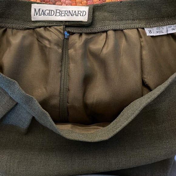 Vintage Olive Size 8 Magid Bernard Skirt & Jacket - Picture 7 of 7